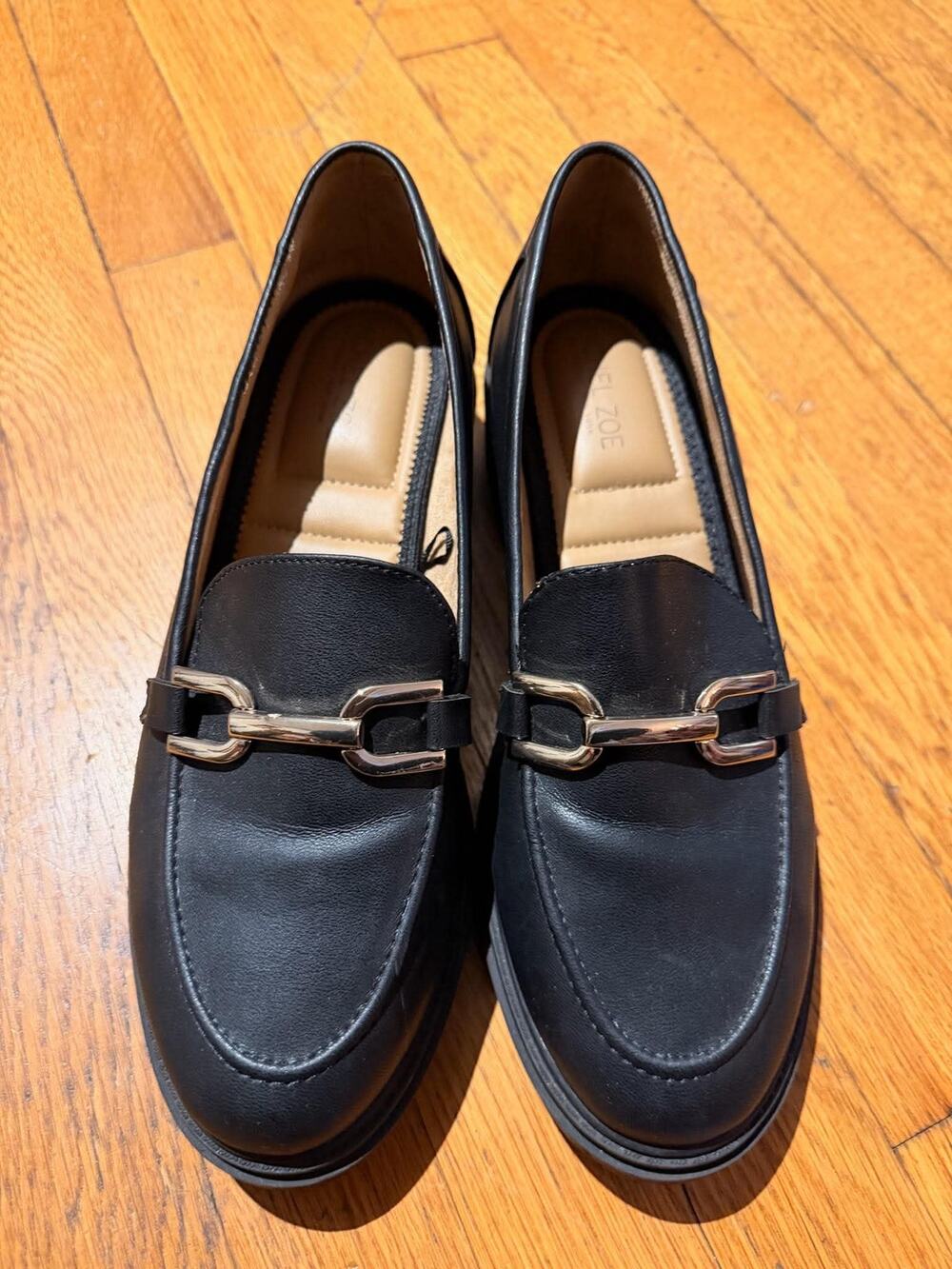 Rachel Zoe Black Horsebit Lug Sole Loafers Women’s Size 10M Chunky Preppy